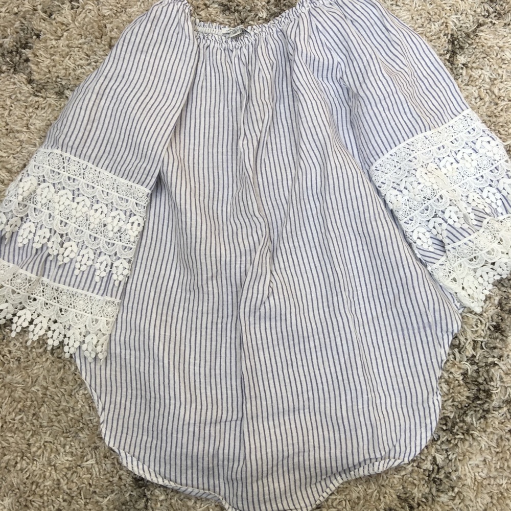 🦚Saks Fifth Summer 100% Cotton Blouse S